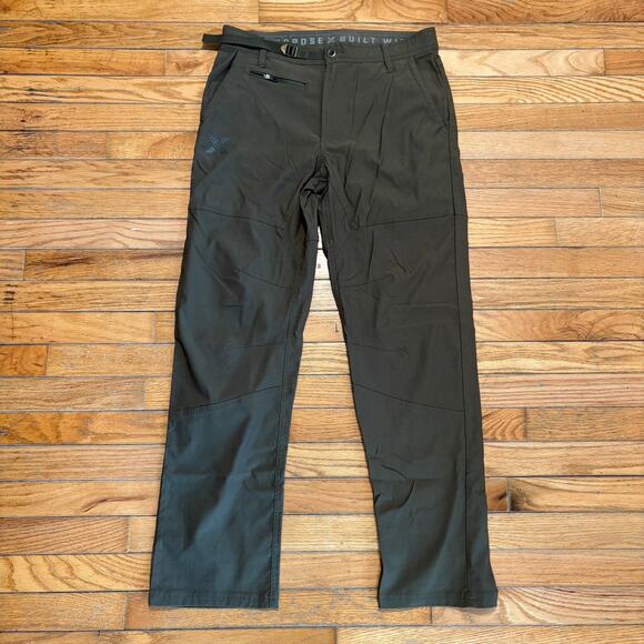 Apparel By Govx Men Technical Army Green Belt Pockets Dry X Pants Medium - Picture 1 of 5